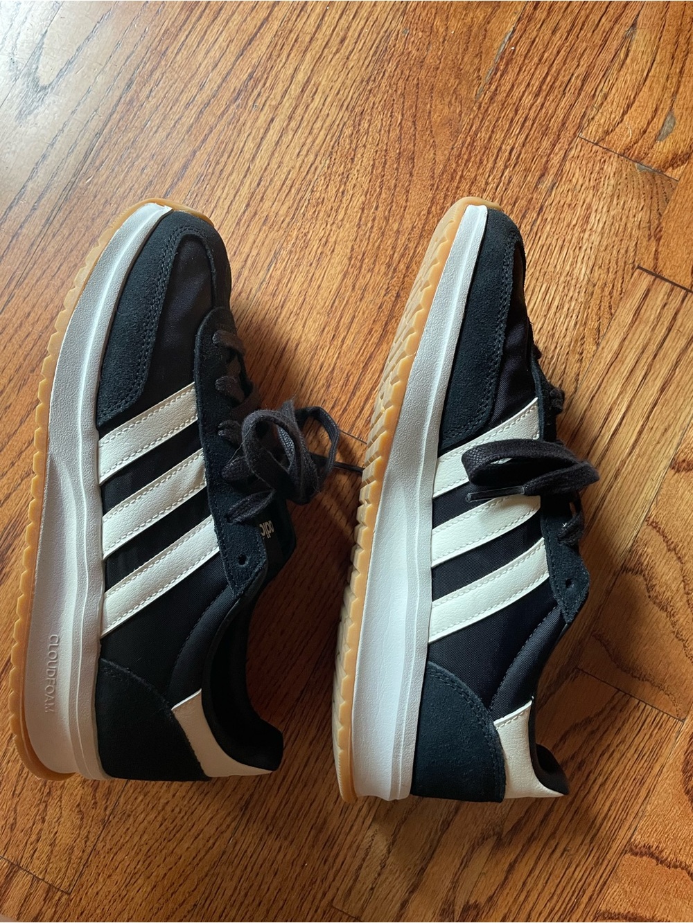 adidas Black and White Retro-Style Men’s Sneakers